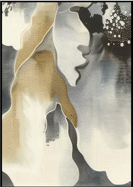 |soft Gold-Gri Soyut Çiçek Kombini 01 |temperli Çerçeveli Cam Tablo 2li Dikey modelleri