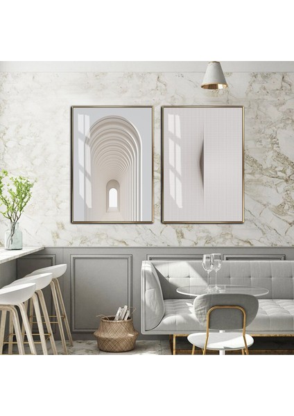 |beyaz Soft Soyut Kemerli Mimari Kapı Konmbin |temperli Çerçeveli Cam Tablo 2li Dikey