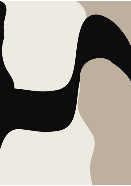 |siyah- Bej Soyut Şekil Kombin 04 |çerçeveli Cam Tablo 2li Dikey modelleri