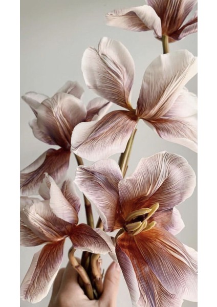 |soft Fuşya-Mürdüm Renk Yapraklı Çiçekler 1|çerçeveli Cam Tablo 2li Dikey modelleri