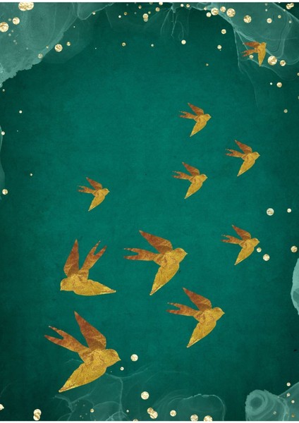 |yeşil-Gold Kuş&yaprak Kombini 01 |çerçeveli Cam Tablo 2li Dikey fiyatları