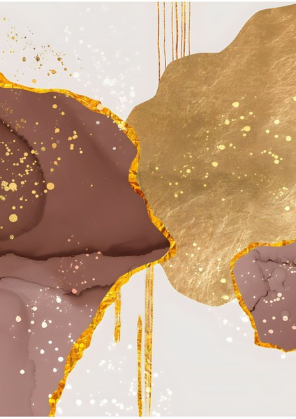 |kahverengi-Gold Renk Soyut Kombin Yeni|çerçeveli Cam Tablo 2li Dikey fiyatları