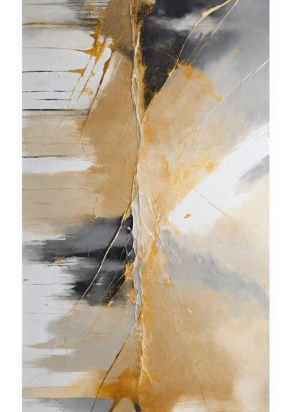 |gold-Gri Soyut Kombini Iı |temperli Çerçeveli Cam Tablo 2li Dikey fiyatları