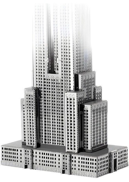 |beyaz-Siyah Empıre Buıldıng Kombini 01 |çerçeveli Cam Tablo 2li Dikey modelleri