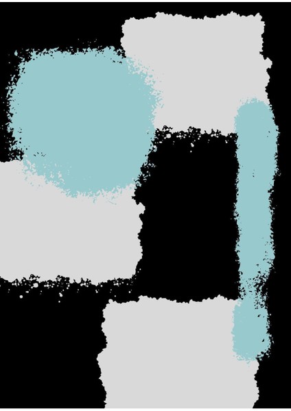 |siyah-Gri-Mavi Soyut Şekiller Kombin 02 |çerçeveli Cam Tablo 2li Dikey modelleri