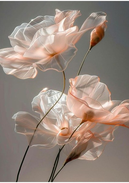 |pembe-Gri Çiçek Kombini 01 |çerçeveli Cam Tablo 2li Dikey fiyatları