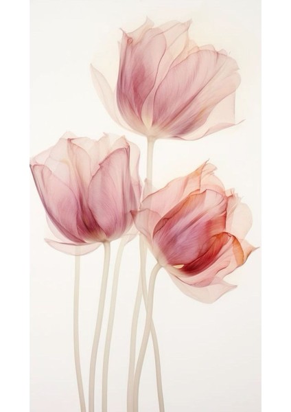 |pembe-Gri Çiçek Kombini 01 |çerçeveli Cam Tablo 2li Dikey modelleri