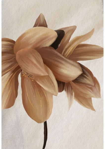 |soft Turuncu-Bej-Beyaz Minimal Çiçek Kombini |temperli Çerçeveli Cam Tablo 2li Dikey fiyatları