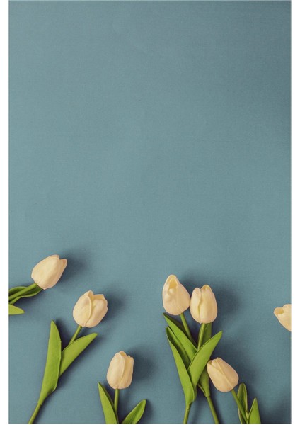 |mavi Yeşil Yapraklı Çiçekler 1|çerçeveli Cam Tablo 2li Dikey fiyatları