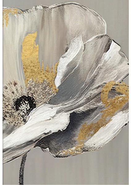 |gri-Gold Minimal Çiçek Kombini Iı |temperli Çerçeveli Cam Tablo 2li Dikey modelleri