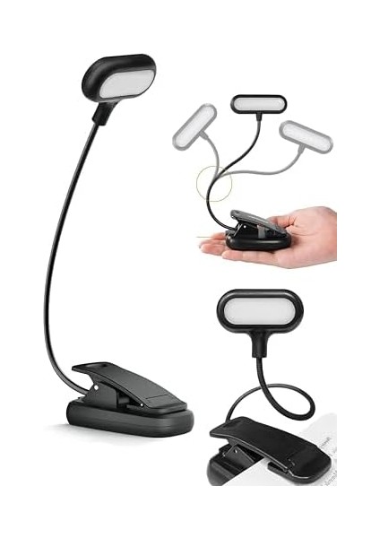 Ledli Klipsli Mini Kitap Okuma Lambası Mandallı Pille Çalışan Işık Masa Lambası Kitap Okuma Işığı fiyatları
