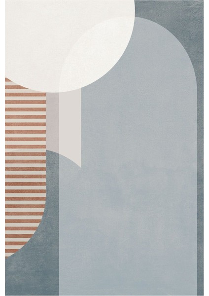 |krem-Gri-Bej Soyut Şekiller Kombin 3 |çerçeveli Cam Tablo 2li Dikey modelleri