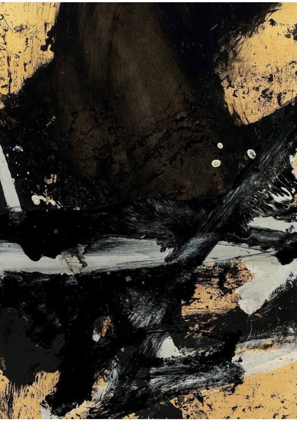 |gri-Gold-Siyah Desenli Soyut Kombini 02 |çerçeveli Cam Tablo 2li Dikey modelleri