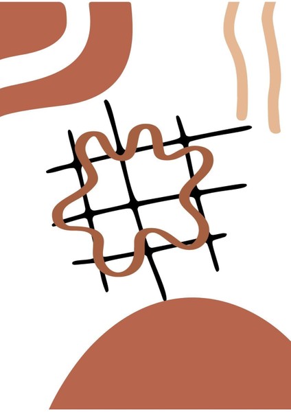 |kahve-Beyaz-Sarı Desenli Soyut Kombini 1|çerçeveli Cam Tablo 2li Dikey modelleri