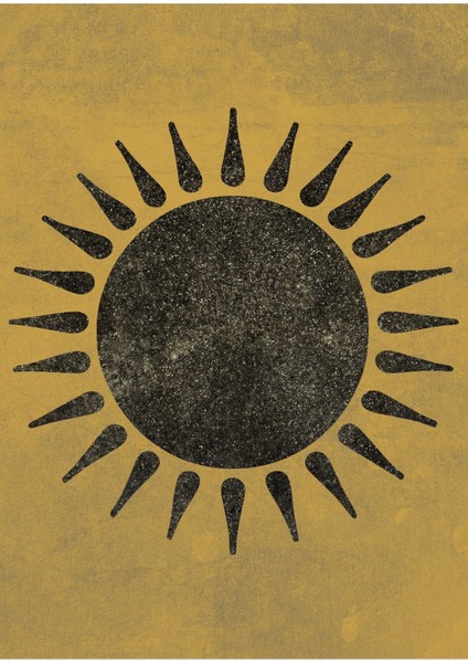 |gold-Siyah Güneş ve Lotus Çiçeği Kombini |çerçeveli Cam Tablo 2li Dikey modelleri