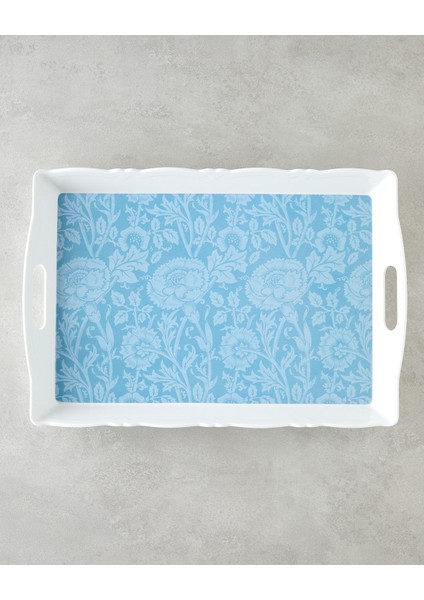 Flowery Melamin Tepsi 46X32 cm Renkli