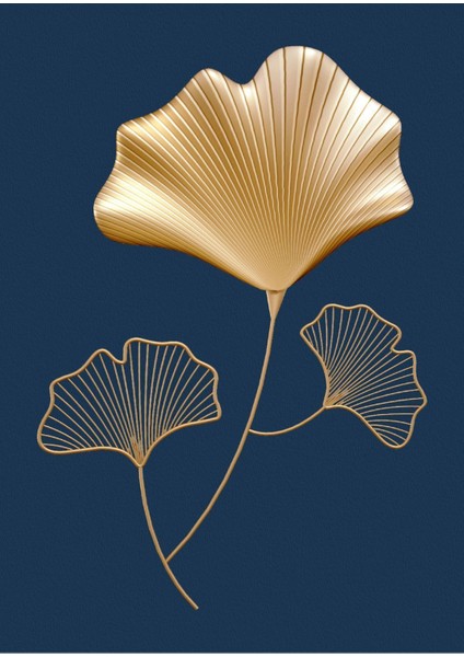 |mavi-Gold Yaprak Kombini 01 |çerçeveli Cam Tablo 2li Dikey fiyatları