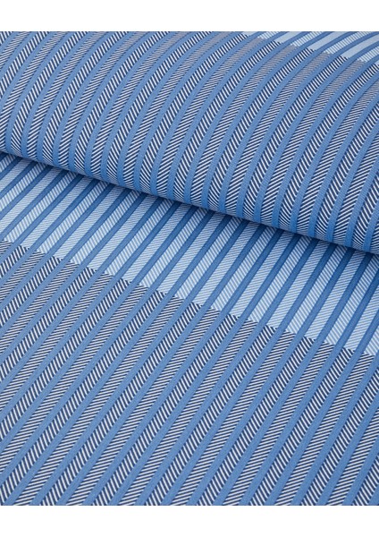 Modern Strip Kolay Ütülenir Çift Kişilik Nevresim Takımı 200 x 220 cm Mavi fiyatları