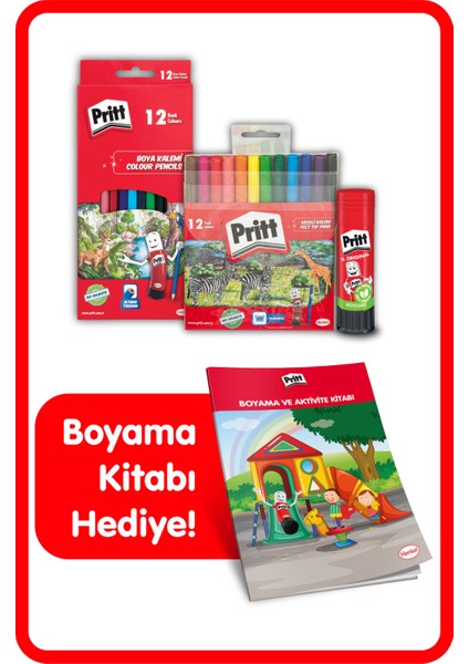 Boyama Kitabı Hediyeli Pritt Seti