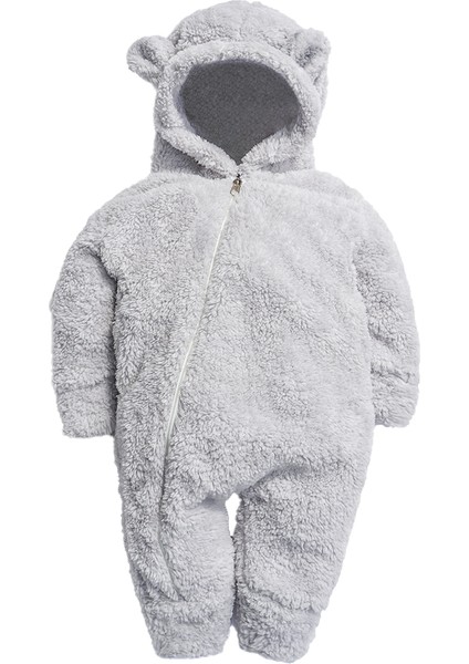 Kız Erkek Bebek ve Çocuk Kapüşonlu Ayıcık Tulum