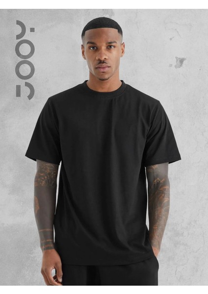 Bisiklet Yaka Rahat Kalıp Oversize Basic 5'li T-Shirt Paketi