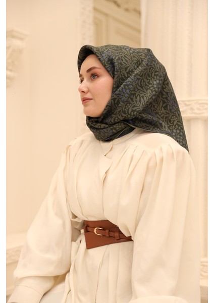 Tivil Ipek Eşarp 11464-46 Yeşil Karışık Desen