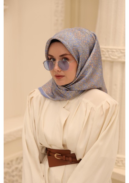 Tivil Ipek Eşarp 11464-55 Mavi Karışık Desen modelleri