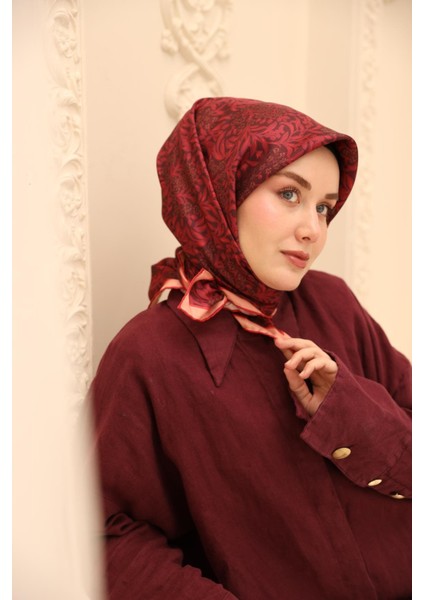 Tivil Ipek Eşarp 11464-09 Bordo Karışık Desen fırsatları