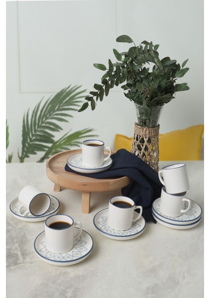 Floral Waves Nordic Kahve Takımı 12 Parça 6 Kişilik 22669-71
