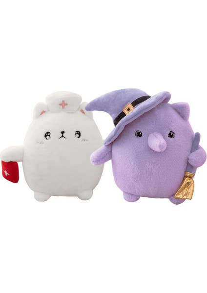 Butikler 2 Adet Veba Karga Doktor Yumuşak Doldurulmuş Hayvan 7.8 Inç Peluş Oyuncak Sevimli Karga Doktor Hemşire Anime Peluş Oyuncak Gece (Yurt Dışından)