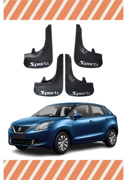 Suziki Baleno Sports Yazılı 4'lü Tozluk Çamurluk Paçalık