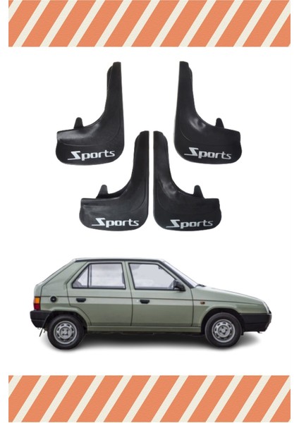 Skoda Favorit Sports Yazılı 4'lü Tozluk Çamurluk Paçalık