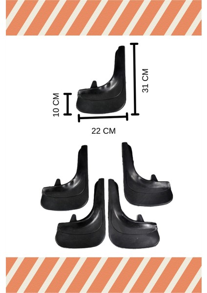 Citroen C3 2002-2010 4'lü Tozluk Çamurluk Paçalık