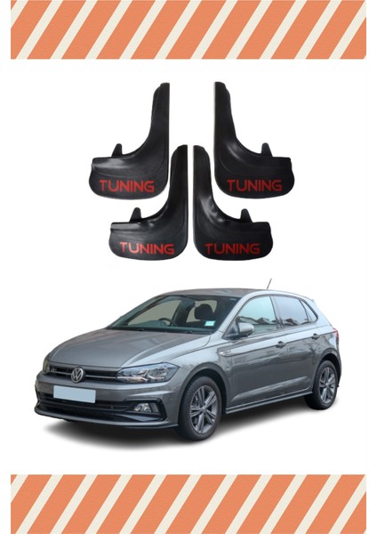 Volswagen Polo Tunıng Yazılı 4'lü Tozluk Çamurluk Paçalık