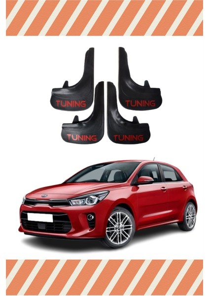 Kia Rio 20016-2020 Tunıng Yazılı 4'lü Tozluk Çamurluk Paçalık