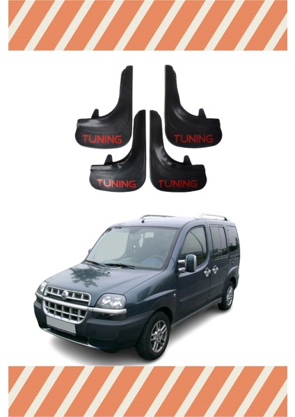 Fiat Doblo 2000-2010 Tuning Yazılı 4'lü Tozluk Çamurluk Paçalık