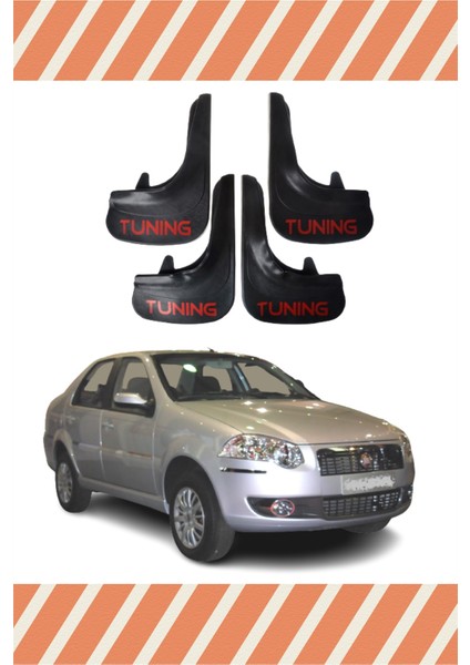 Fiat Siena Tunıng Yazılı 4'lü Tozluk Çamurluk Paçalık