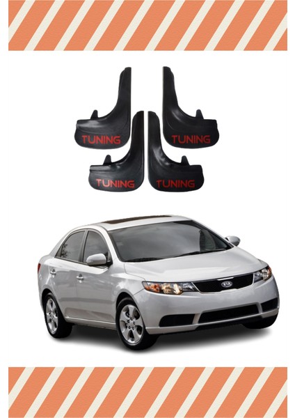 Kia Cerato 2009-2015 Tunıng Yazılı 4'lü Tozluk Çamurluk Paçalık