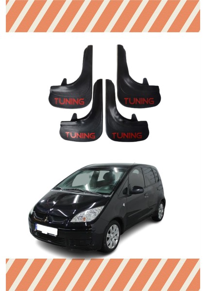 Mitsubishi Colt Tunıng Yazılı 4'lü Tozluk Çamurluk Paçalık