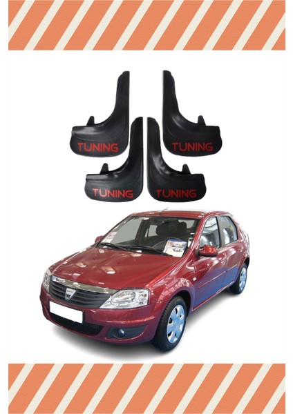 Dacia Logan 2004-2012 4'lü Tunıng Yazılı Tozluk Çamurluk Paçalık