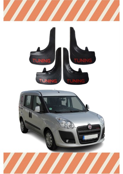Fiat Doblo 2 2010-2022 Tunıng Yazılı 4'lü Tozluk Çamurluk Paçalık