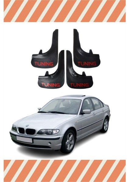 Bmw E46 Uyumlu Tunıng Yazılı 4'lü Tozluk Çamurluk Paçalık