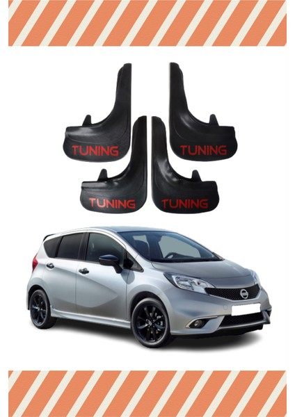 Nissan Note Tunıng Yazılı 4'lü Tozluk Çamurluk Paçalık