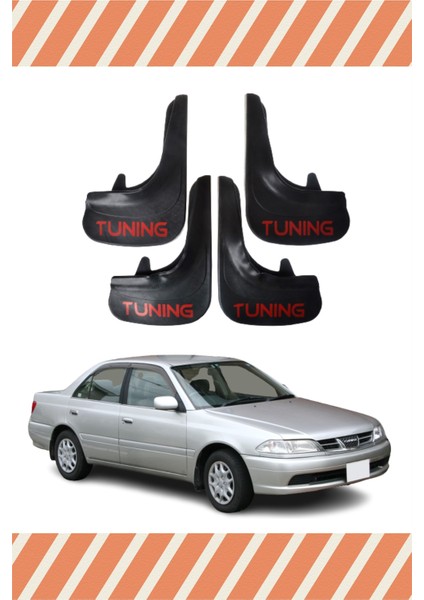 Toyota Carina Tunıng Yazılı 4'lü Tozluk Çamurluk Paçalık