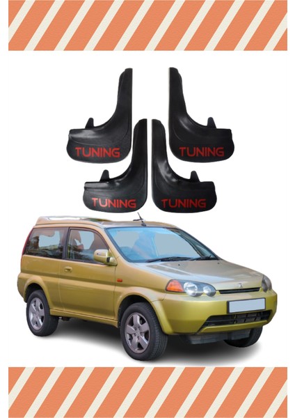 Honda Hrv 1998-2006 Tunıng Yazılı 4'lü Tozluk Çamurluk Paçalık