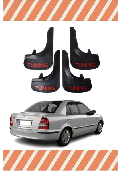 Mazda 323 Tunıng Yazılı 4'lü Tozluk Çamurluk Paçalık