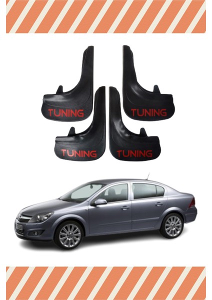 Opel Astra H Sd 2008-2017 Tunıng Yazılı 4'lü Tozluk Çamurluk Paçalık