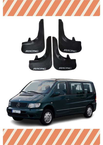 Mercedes Vito Racing Yazılı 4'lü Tozluk Çamurluk Paçalık