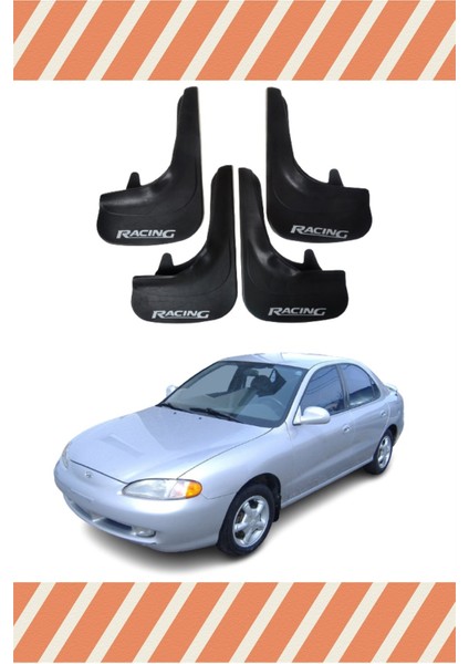 Honda Elentra 1996-2001 Racing Yazılı 4'lü Tozluk Çamurluk Paçalık
