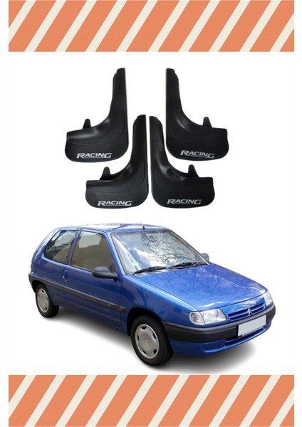 Citroen Saxo Racing Yazılı 4'lü Tozluk Çamurluk Paçalık